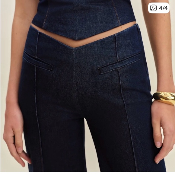 Reformation Arana Stretch Denim Low Waist Jeans - Picture 2 of 6